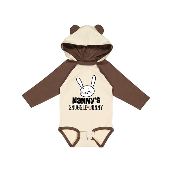 Inktastic Nanny Bunny Rabbit Grandchild Boys or Girls Long Sleeve Baby Bodysuit