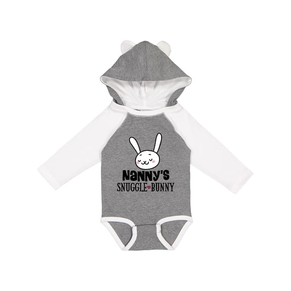 Inktastic Nanny Bunny Rabbit Grandchild Boys or Girls Long Sleeve Baby Bodysuit