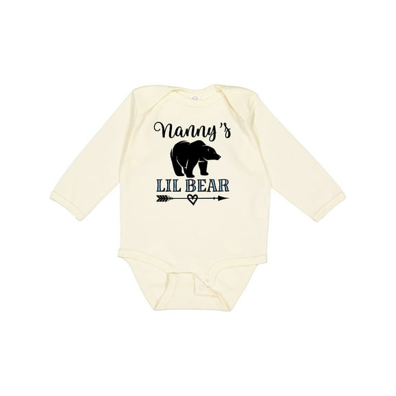 Inktastic Nanny Little Bear Grandson Boys Long Sleeve Baby Bodysuit