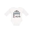 thumbnail image 1 of Inktastic Nanny Loves Me Grandchild Gift Girls Long Sleeve Baby Bodysuit, 1 of 5
