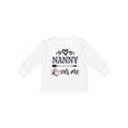 thumbnail image 1 of Inktastic Nanny Loves Me Grandchild Gift Girls Long Sleeve Toddler T-Shirt, 1 of 5