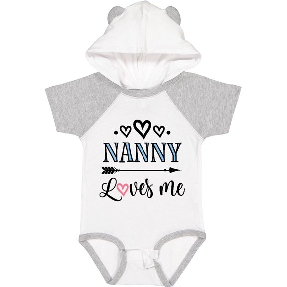 Inktastic Nanny Loves Me Grandchild Girls Baby Bodysuit