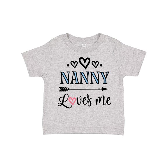 Inktastic Nanny Loves Me Grandchild Girls Toddler T-Shirt