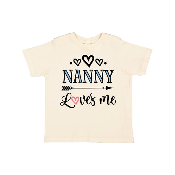 Inktastic Nanny Loves Me Grandchild Girls Toddler T-Shirt