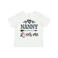thumbnail image 1 of Inktastic Nanny Loves Me Grandchild Girls Toddler T-Shirt, 1 of 5