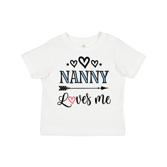 Inktastic Nanny Loves Me Grandchild Girls Toddler T-Shirt