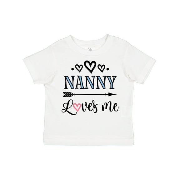 Inktastic Nanny Loves Me Grandchild Girls Toddler T-Shirt