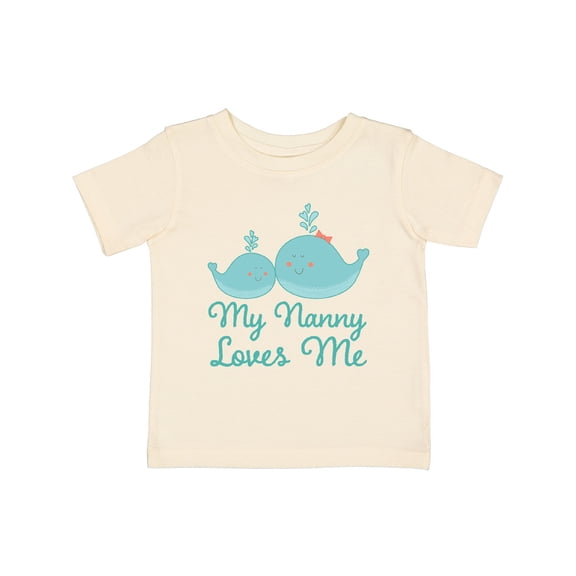 Inktastic Nanny Loves Me Grandchild Whale Boys or Girls Baby T-Shirt