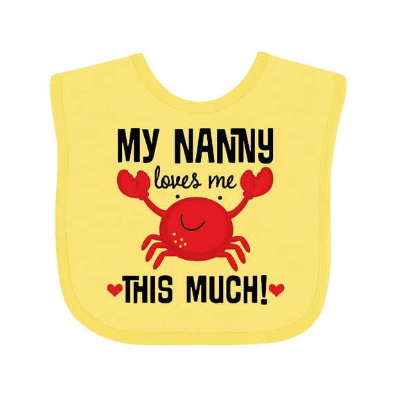 Inktastic Nanny Loves Me Grandson Boys or Girls Baby Bib