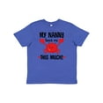 thumbnail image 1 of Inktastic Nanny Loves Me Grandson Gift Youth T-Shirt, 1 of 5