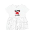 thumbnail image 1 of Inktastic Nanny Loves Me Grandson Girls Baby Dress, 1 of 5