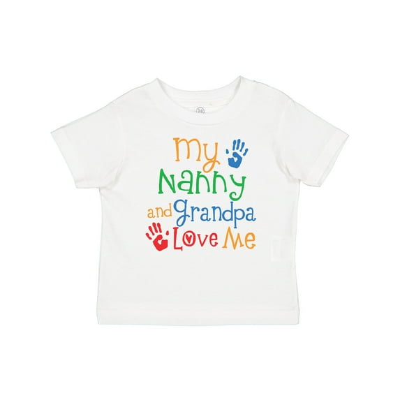 Inktastic Nanny and Grandpa Love Me Boys or Girls Baby T-Shirt