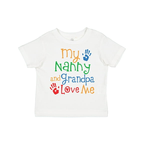 Inktastic Nanny and Grandpa Love Me Boys or Girls Toddler T-Shirt