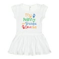 thumbnail image 1 of Inktastic Nanny and Grandpa Love Me Girls Baby Dress, 1 of 5