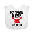 thumbnail image 1 of Inktastic Nanny and Papa Grandson Crab Boys or Girls Baby Bib, 1 of 4