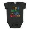 thumbnail image 1 of Inktastic Nanny and Papa Love Me Boys or Girls Baby Bodysuit, 1 of 5