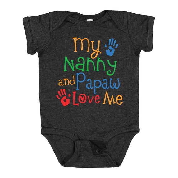 Inktastic Nanny and Papaw Love Me Boys or Girls Baby Bodysuit
