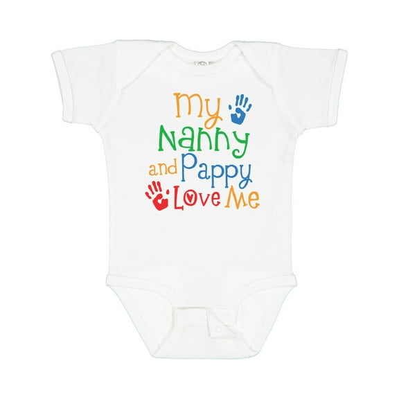 Inktastic Nanny and Pappy Love Me Boys or Girls Baby Bodysuit