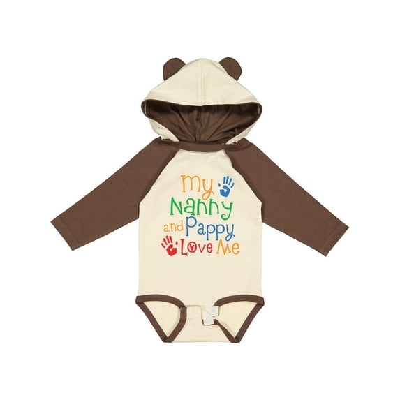 Inktastic Nanny and Pappy Love Me Boys or Girls Long Sleeve Baby Bodysuit