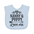 thumbnail image 1 of Inktastic Nanny and Poppy Love Me Boys or Girls Baby Bib, 1 of 4