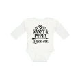 thumbnail image 1 of Inktastic Nanny and Poppy Love Me Boys or Girls Long Sleeve Baby Bodysuit, 1 of 5