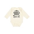 thumbnail image 1 of Inktastic Nanny and Poppy Love Me Boys or Girls Long Sleeve Baby Bodysuit, 1 of 5