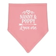 thumbnail image 1 of Inktastic Nanny and Poppy Love Me Granddaughter Baby Bandana Bib, 1 of 4