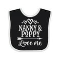 thumbnail image 1 of Inktastic Nanny and Poppy Love Me Granddaughter Boys or Girls Baby Bib, 1 of 4