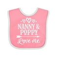 thumbnail image 1 of Inktastic Nanny and Poppy Love Me Granddaughter Boys or Girls Baby Bib, 1 of 4