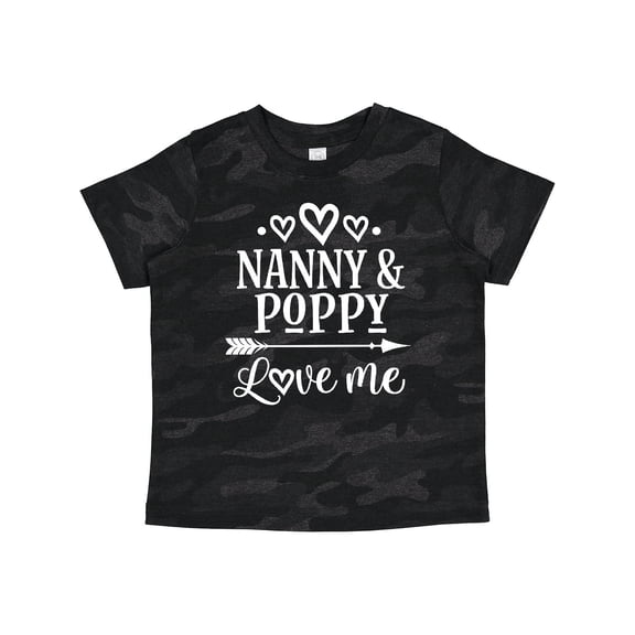 Inktastic Nanny and Poppy Love Me Granddaughter Boys or Girls Toddler T-Shirt