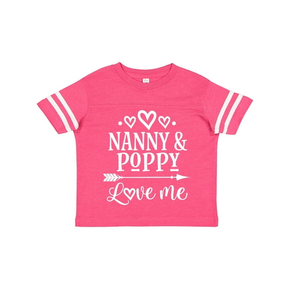 Inktastic Nanny and Poppy Love Me Granddaughter Boys or Girls Toddler T-Shirt