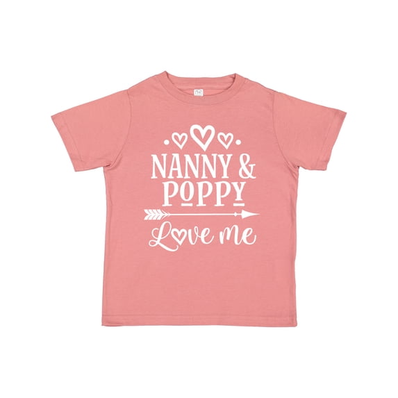 Inktastic Nanny and Poppy Love Me Granddaughter Boys or Girls Toddler T-Shirt
