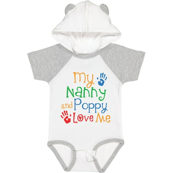 Inktastic Nanny and Poppy Love Me Grandkid Boys or Girls Baby Bodysuit