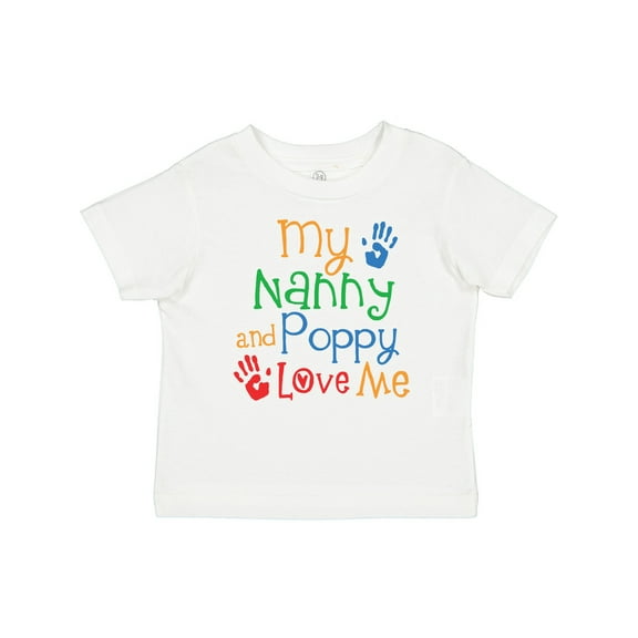 Inktastic Nanny and Poppy Love Me Grandkid Boys or Girls Baby T-Shirt