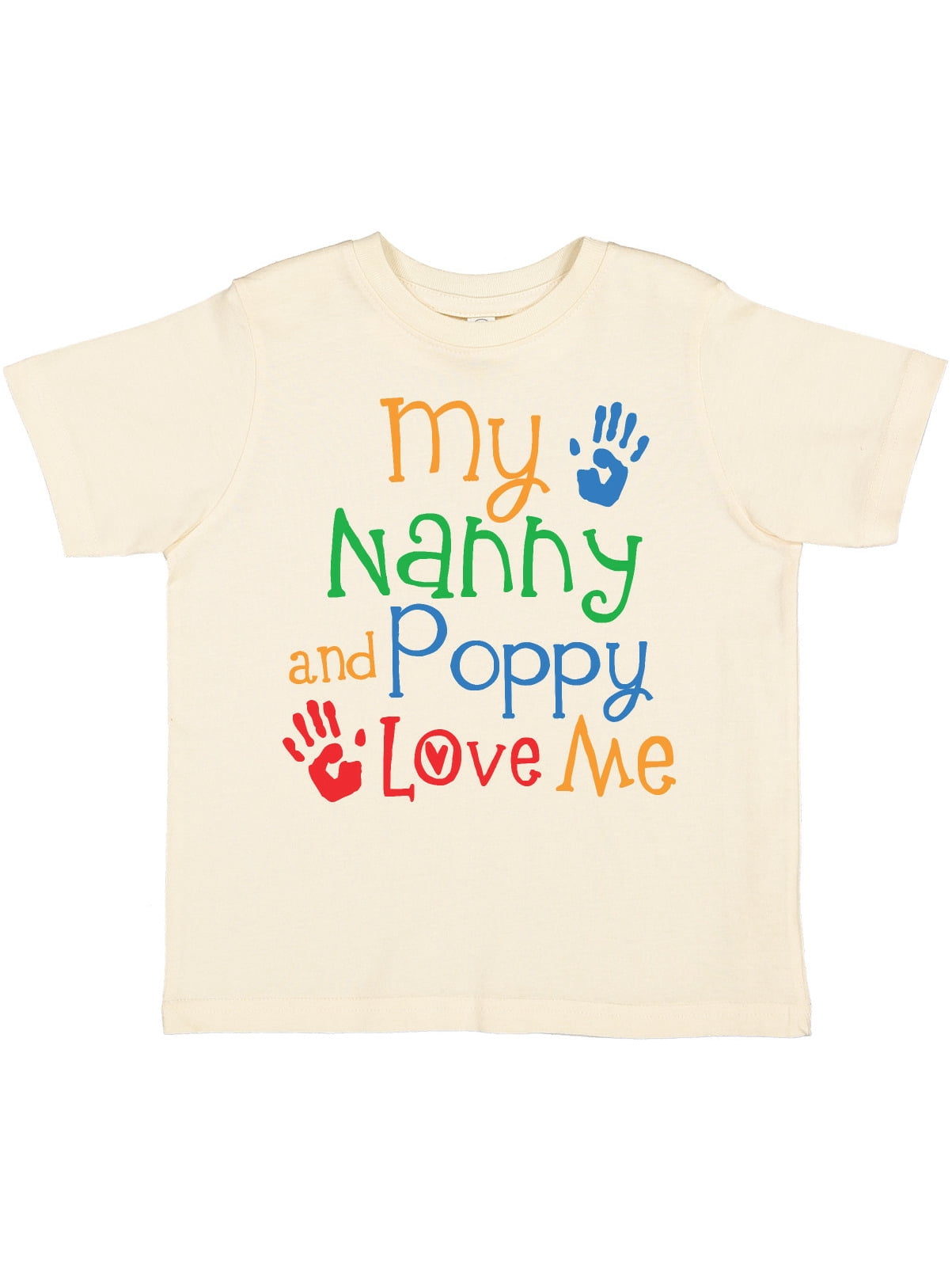 Inktastic 'Nanny And Poppy Love Me' Baby Bib - Cute Gift For Grandkids, Valentine's Day Outfit