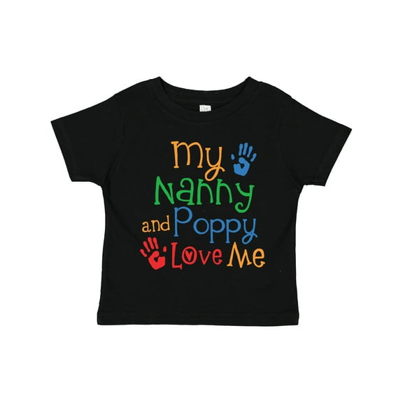 Inktastic Nanny and Poppy Love Me Grandkid Boys or Girls Toddler T-Shirt