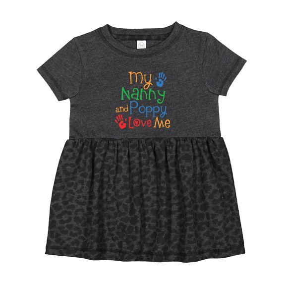 Inktastic Nanny and Poppy Love Me Grandkid Girls Baby Dress