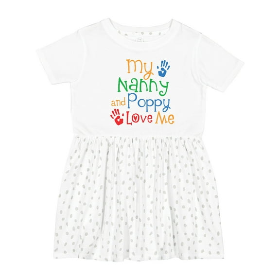 Inktastic Nanny and Poppy Love Me Grandkid Girls Toddler Dress