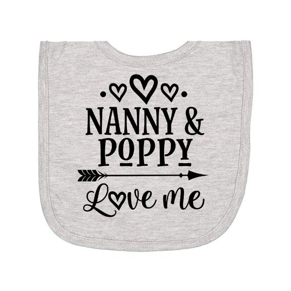 Inktastic Nanny and Poppy Love Me Newborn Bib