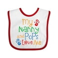 thumbnail image 1 of Inktastic Nanny and Pops Love Me Grandkids Boys or Girls Baby Bib, 1 of 4
