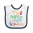 thumbnail image 1 of Inktastic Nanny and Pops Love Me Grandkids Boys or Girls Baby Bib, 1 of 4