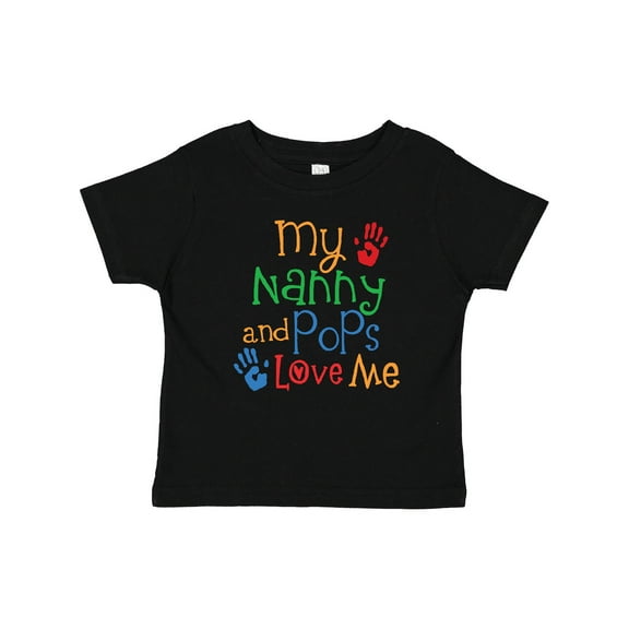 Inktastic Nanny and Pops Love Me Grandkids Boys or Girls Baby T-Shirt