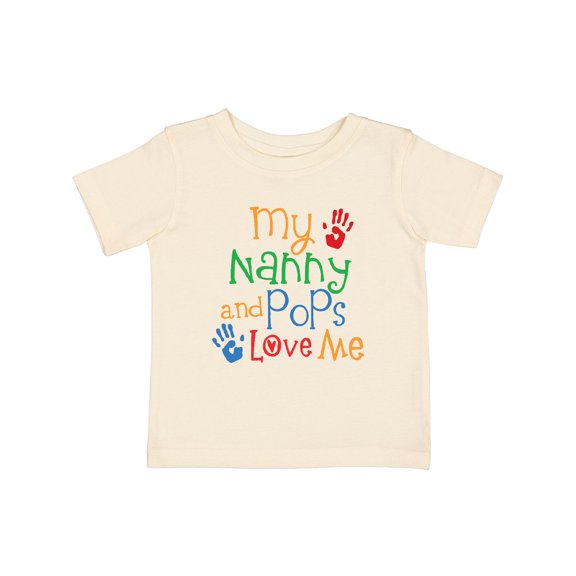 Inktastic Nanny and Pops Love Me Grandkids Boys or Girls Baby T-Shirt
