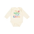 thumbnail image 1 of Inktastic Nanny and Pops Love Me Grandkids Boys or Girls Long Sleeve Baby Bodysuit, 1 of 5