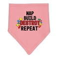 thumbnail image 1 of Inktastic Nap Build Destroy Repeat with Colorful Building Blocks Baby Bandana Bib, 1 of 4