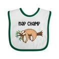 thumbnail image 1 of Inktastic Nap Champ Cute Sleeping Sloth Boys or Girls Baby Bib, 1 of 4