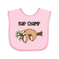 thumbnail image 1 of Inktastic Nap Champ Cute Sleeping Sloth Boys or Girls Baby Bib, 1 of 4