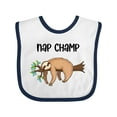 thumbnail image 1 of Inktastic Nap Champ Cute Sleeping Sloth Boys or Girls Baby Bib, 1 of 4