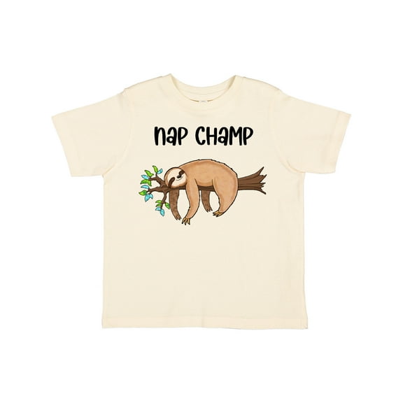 Inktastic Nap Champ Cute Sleeping Sloth Boys or Girls Toddler T-Shirt