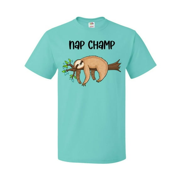 Inktastic Nap Champ Cute Sleeping Sloth T-Shirt